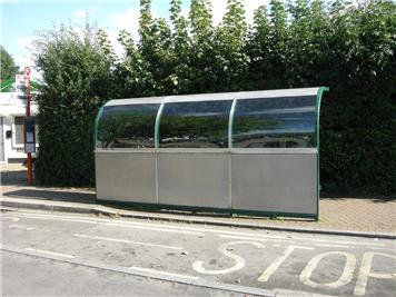 Bus shelter completed - Station bus shelter repaired