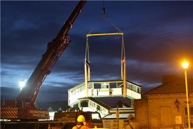 Lift out at 5.49am 7/3/20 - Bridge safely removed to storage
